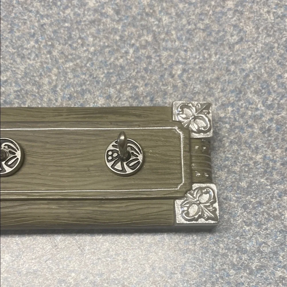 Antique Green and Silver Wall Hooks with Decorative Accents